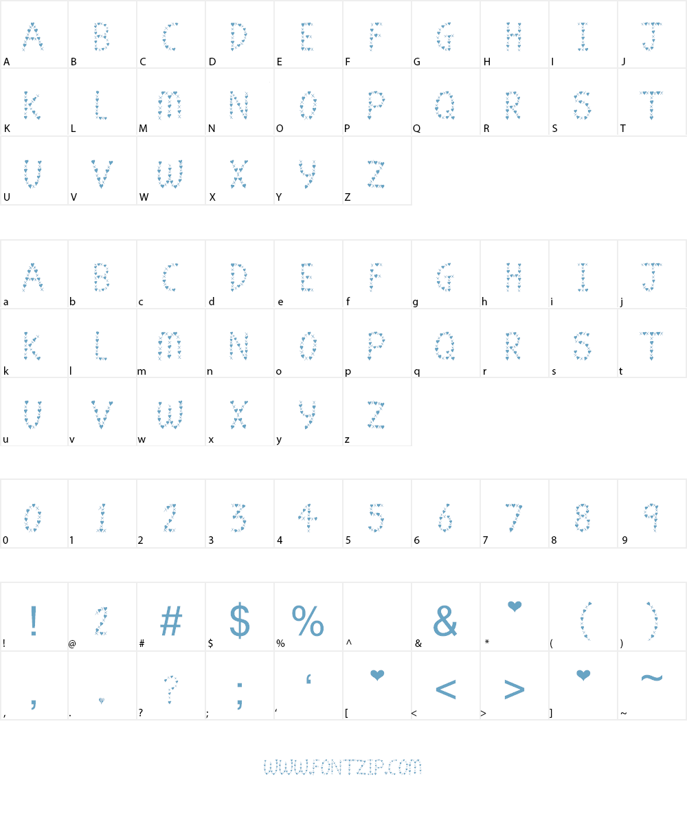 *Jen Luvs Ben*(4ever) Font Character